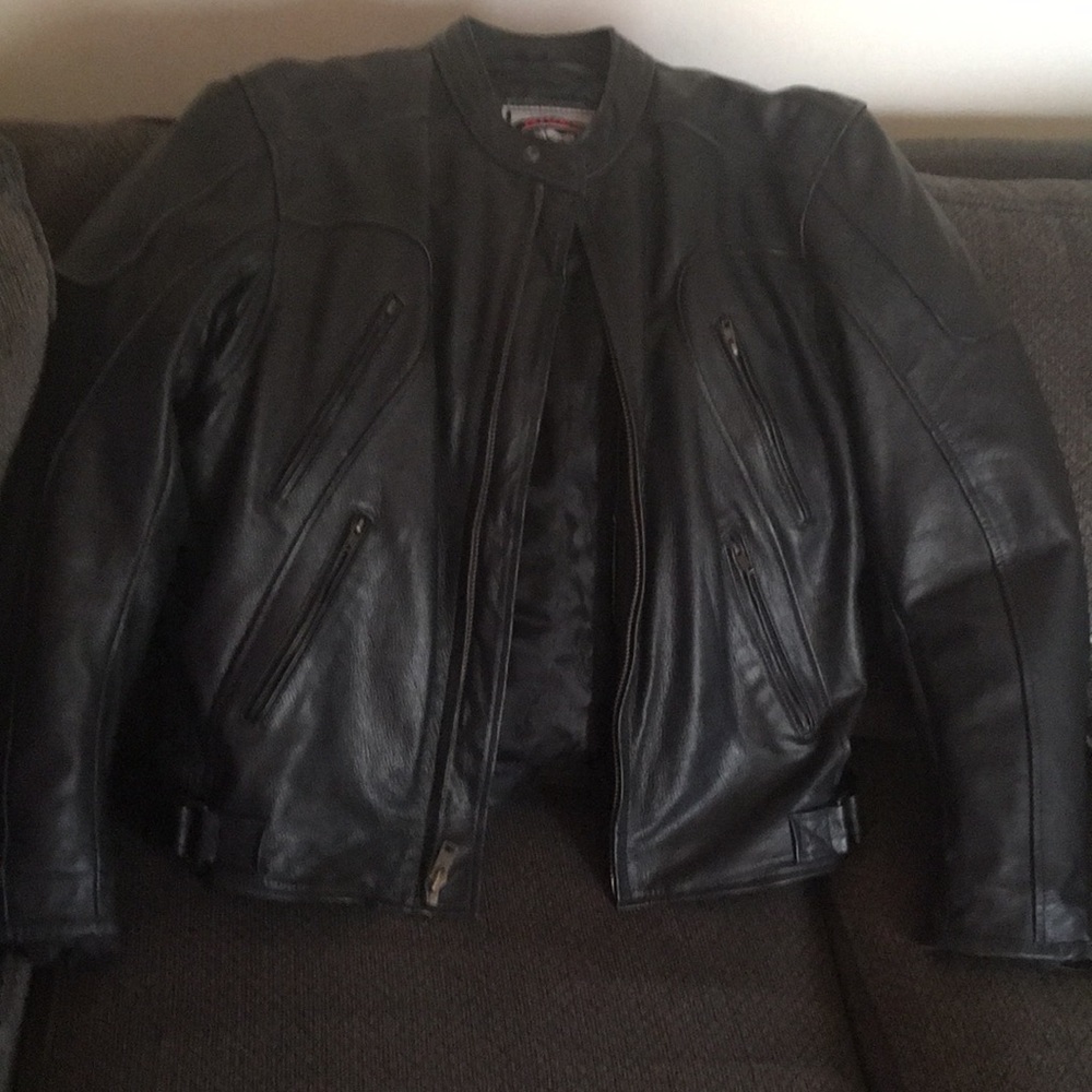 Leather armored jacket - Picture 6 of 8